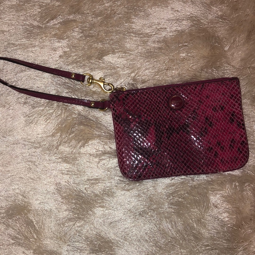 Coach wristlet snakeskin